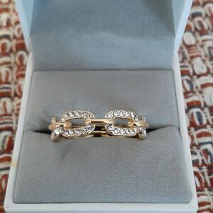 New Size 8 Nickle Free Goldtone Women's Ring New With Tags